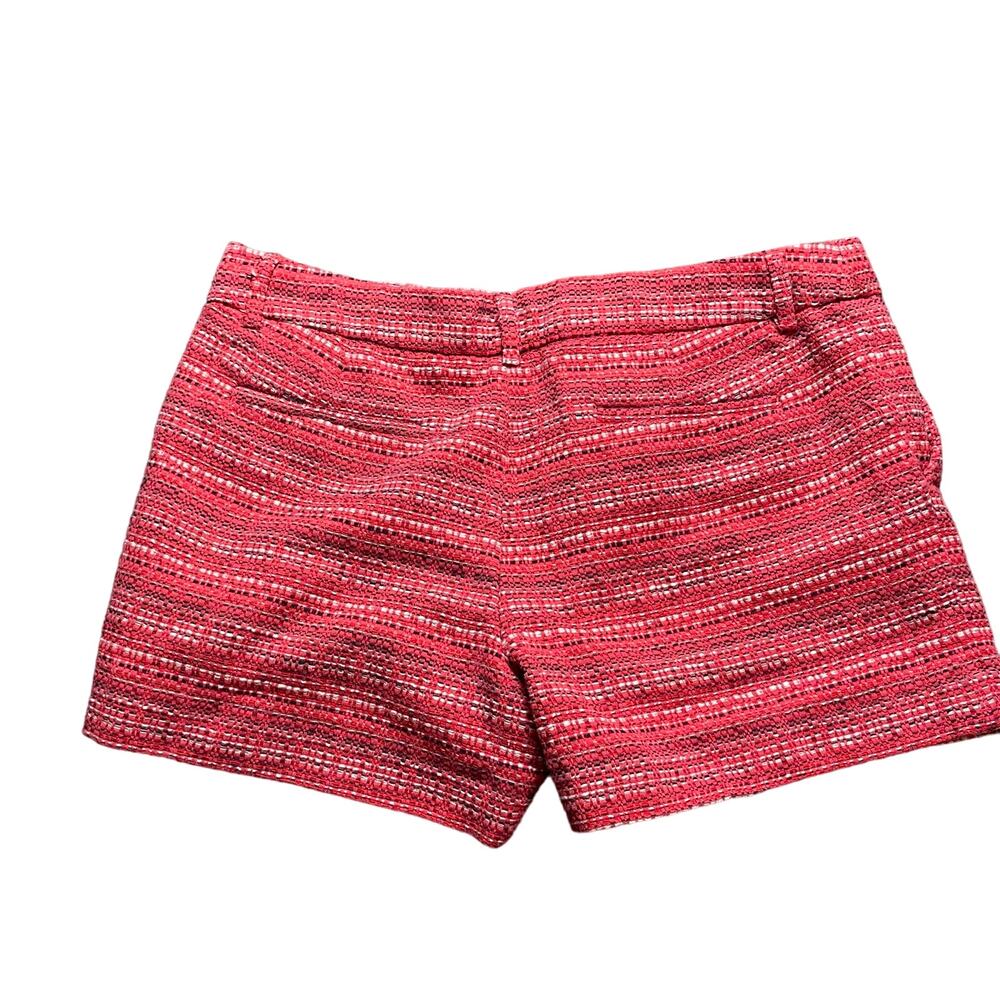 Artisan NY Women's Size 6 Mid Rise‎ Red Multicolor Striped Tweed Style Shorts - Picture 2 of 9